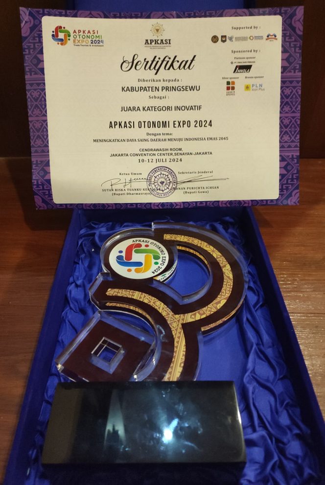 
					Kabupaten Pringsewu Meraih Penghargaan Kategori Inovatif dalam APKASI Otonomi Expo 2024