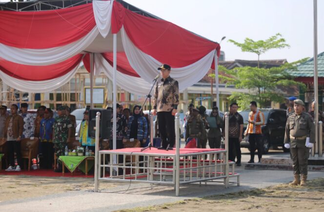 
					Kesiapan Pemilukada, Satpol PP dan Satlinmas Pj. Bupati Pringsewu Dr. Marindo Kurniawan, ST., MM Pimpin Apel Gelar Pasukan